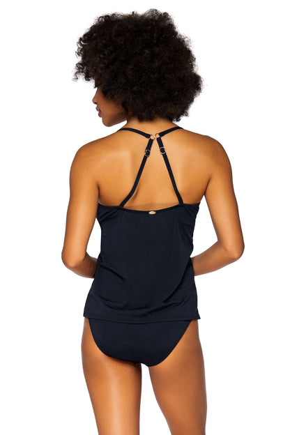Sunsets Crossroads D/DD Cup Tankini Top - Black - FINAL SALE