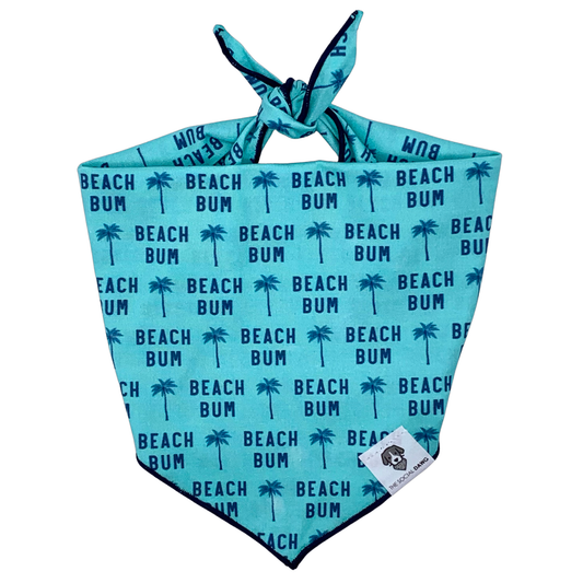 The Social Dawg Natural Cotton Tie-On Dog Bandana -  Beach Bum