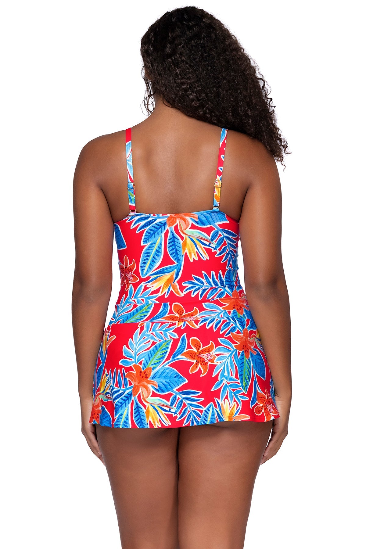 Sunsets Sienna Swim Dress - Tiger Lily - FINAL SALE