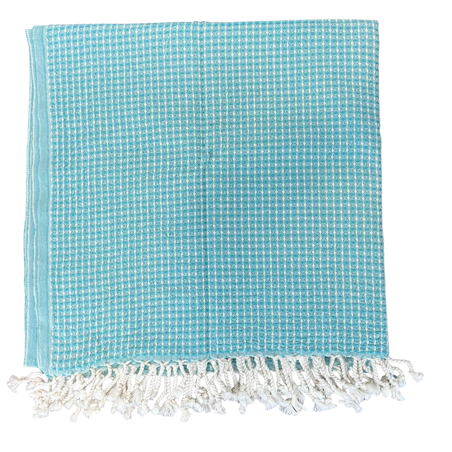 Froque Cotton Waffle Extra Large Beach Towel - Aqua - FINAL SALE