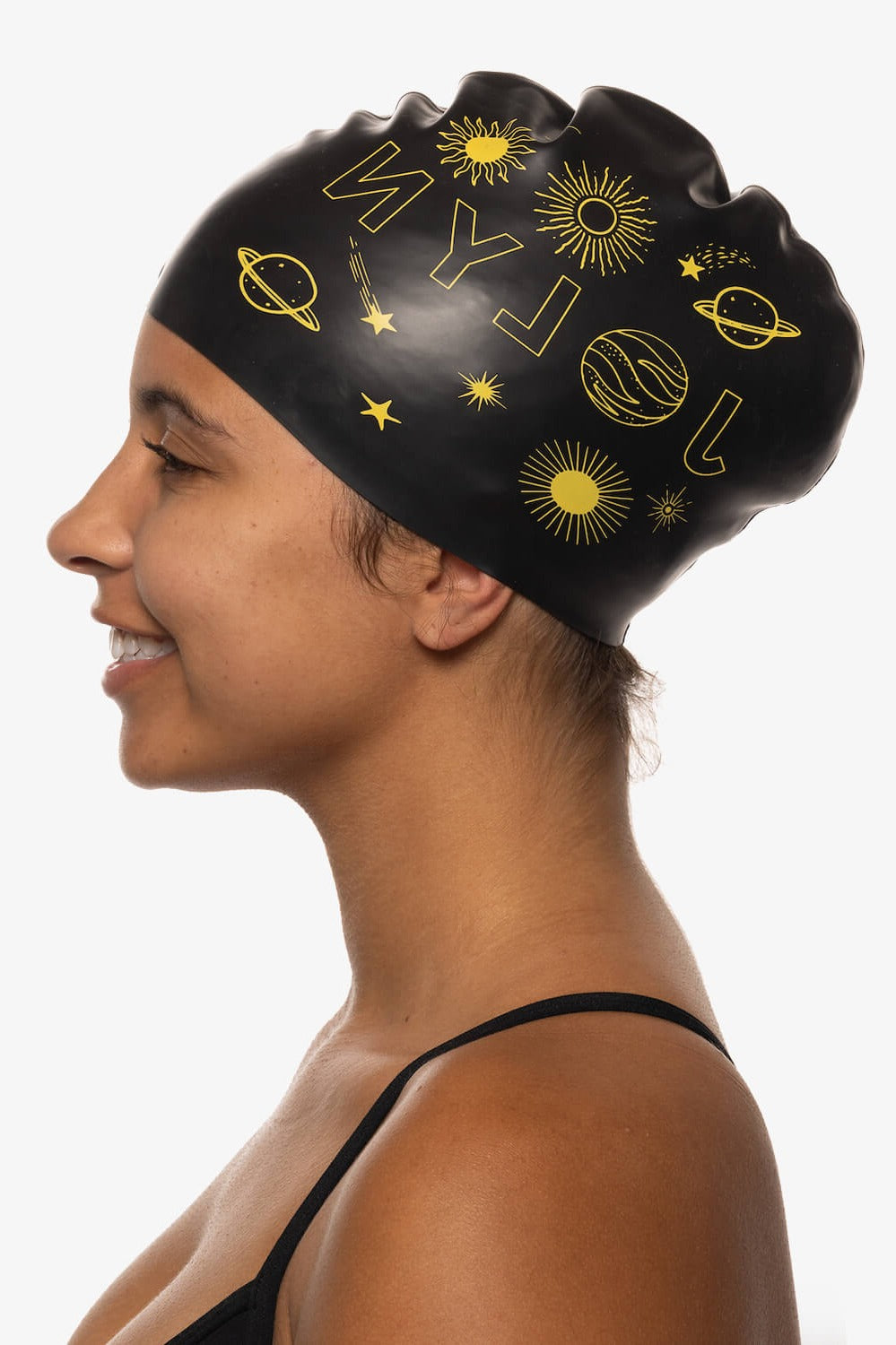 Jolyn Printed Silicone Swim Cap