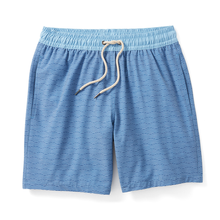 Fair Harbor Men's The Bayberry Swim Trunk Blue Waves Sylvia's Sport