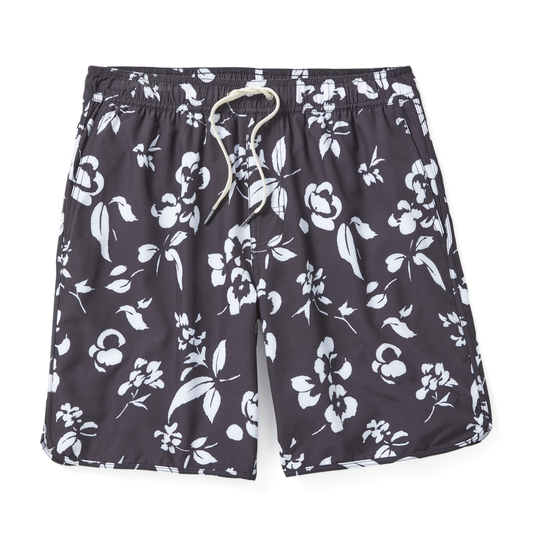 Fair Harbor The Anchor Men's Boardshort - Black Floral - FINAL SALE!