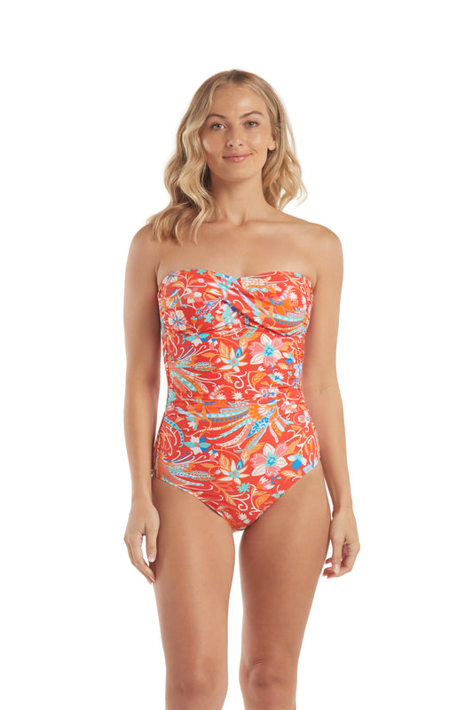 Helen Jon Twist Bandeau One Piece Swimsuit - Liliana - FINAL SALE