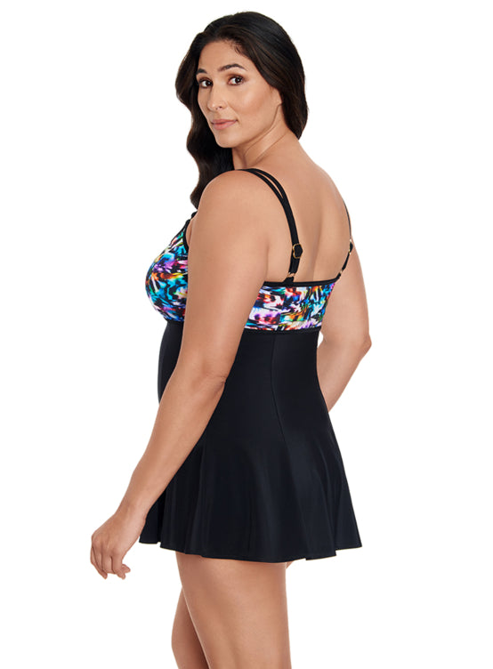 Longitude Beach Craze Empire Princess Seam One Piece Swimdress - FINAL SALE