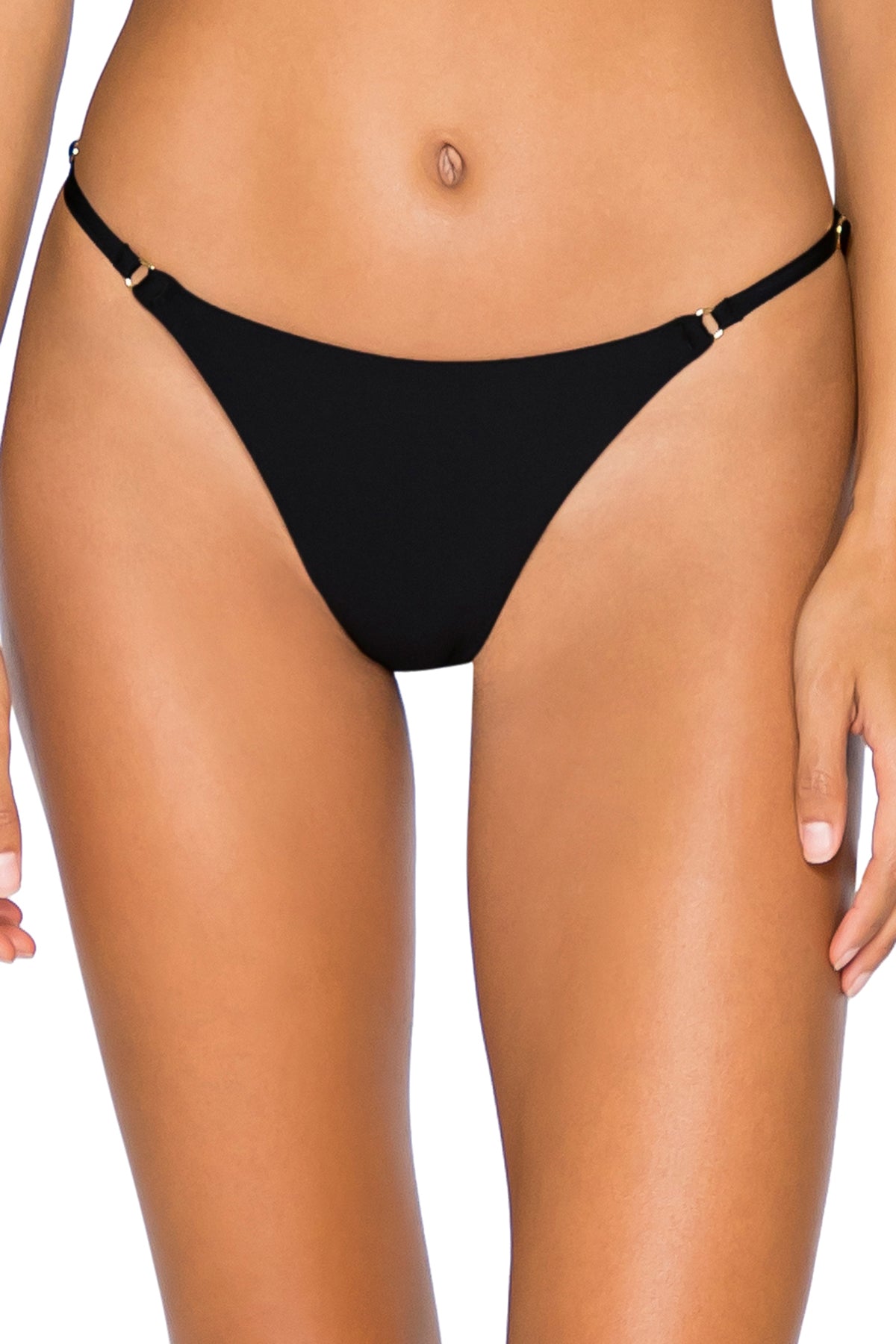 B Swim Sol Slider Bikini Bottom - Black Out - Final Sale