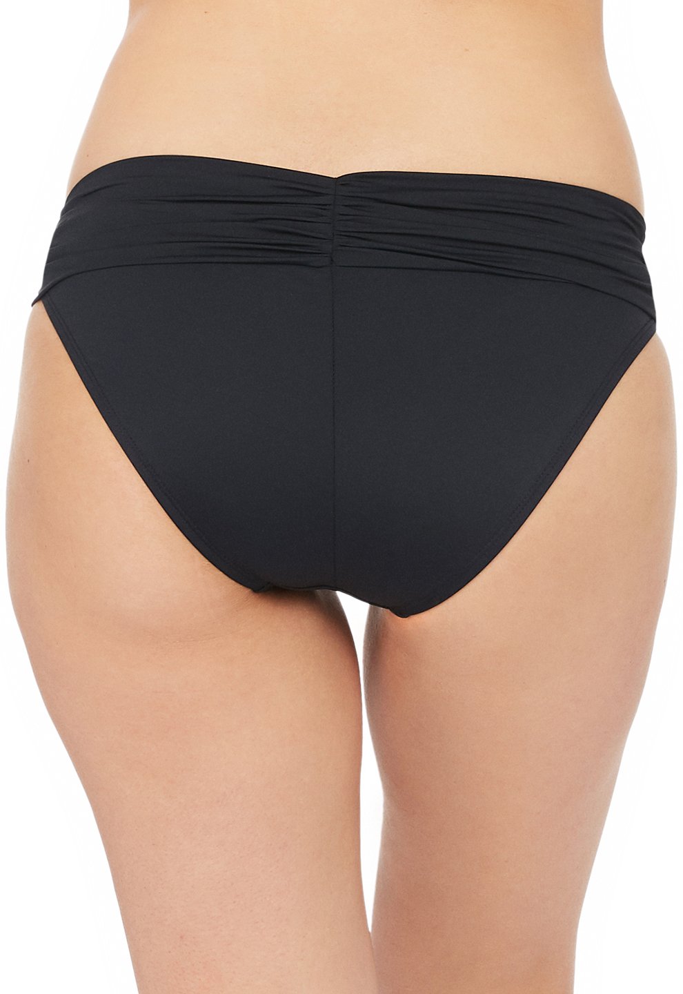 La Blanca Women's Plus Size Island Goddess Shirred Waist Swim Bottom - Black - FINAL SALE