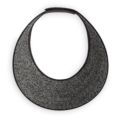 Wallaroo Lily Packable Sun Visor - Black/Ivory