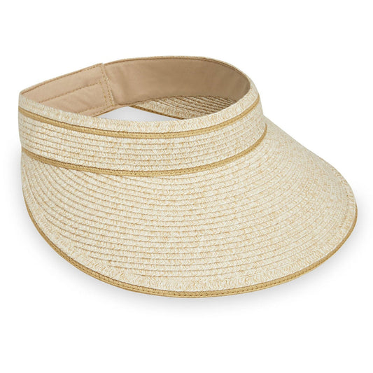 Wallaroo Women's Lily Packable Sun Visor - White/Beige