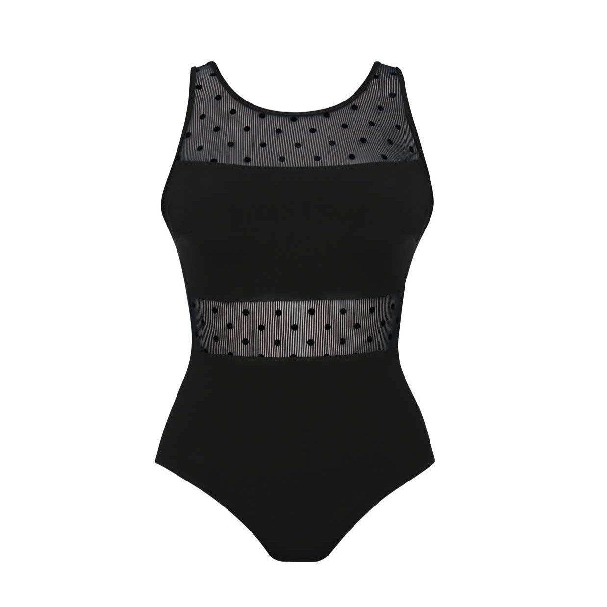 Miraclesuit Square Neck Bandit Tummy Control One Piece Swimsuit - Blac –  Sylvia's Sport & Resort