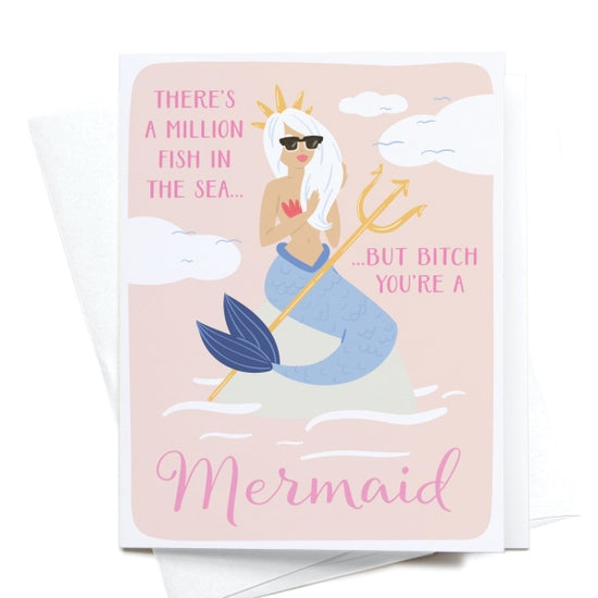 Onderkast Studio There's a Million Fish in the Sea Mermaid Greeting Card