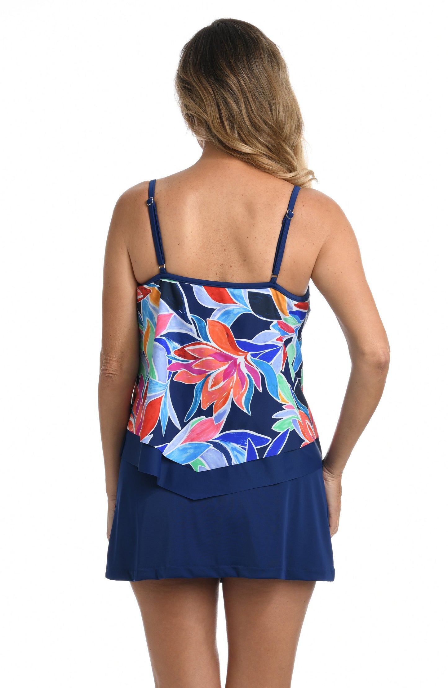 Maxine of Hollywood Flutter Tankini Top - Jungle Vines - FINAL SALE