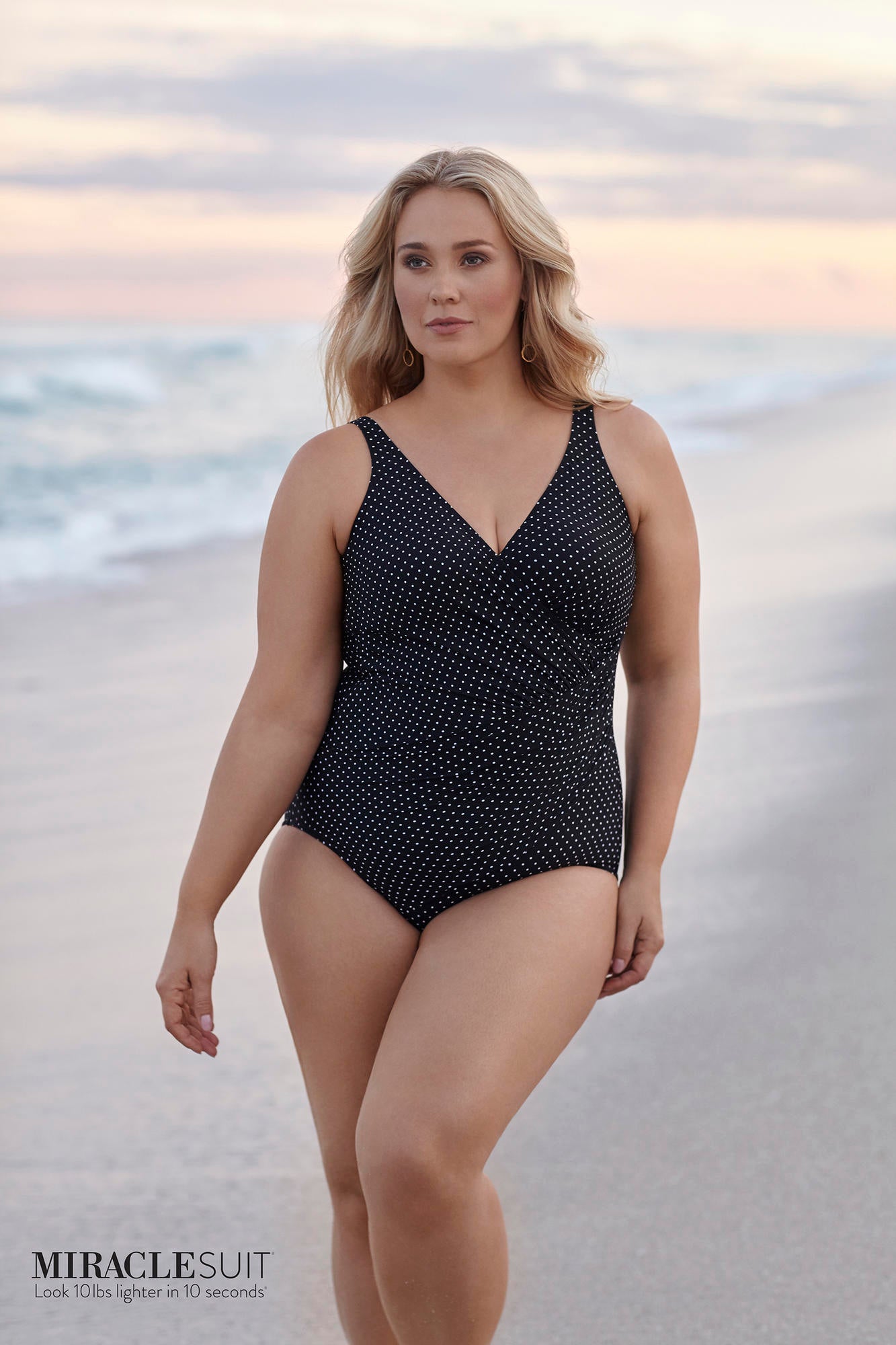 Miraclesuit Women's Plus Oceanus One Piece Swimsuit - Pin Point - FINAL SALE