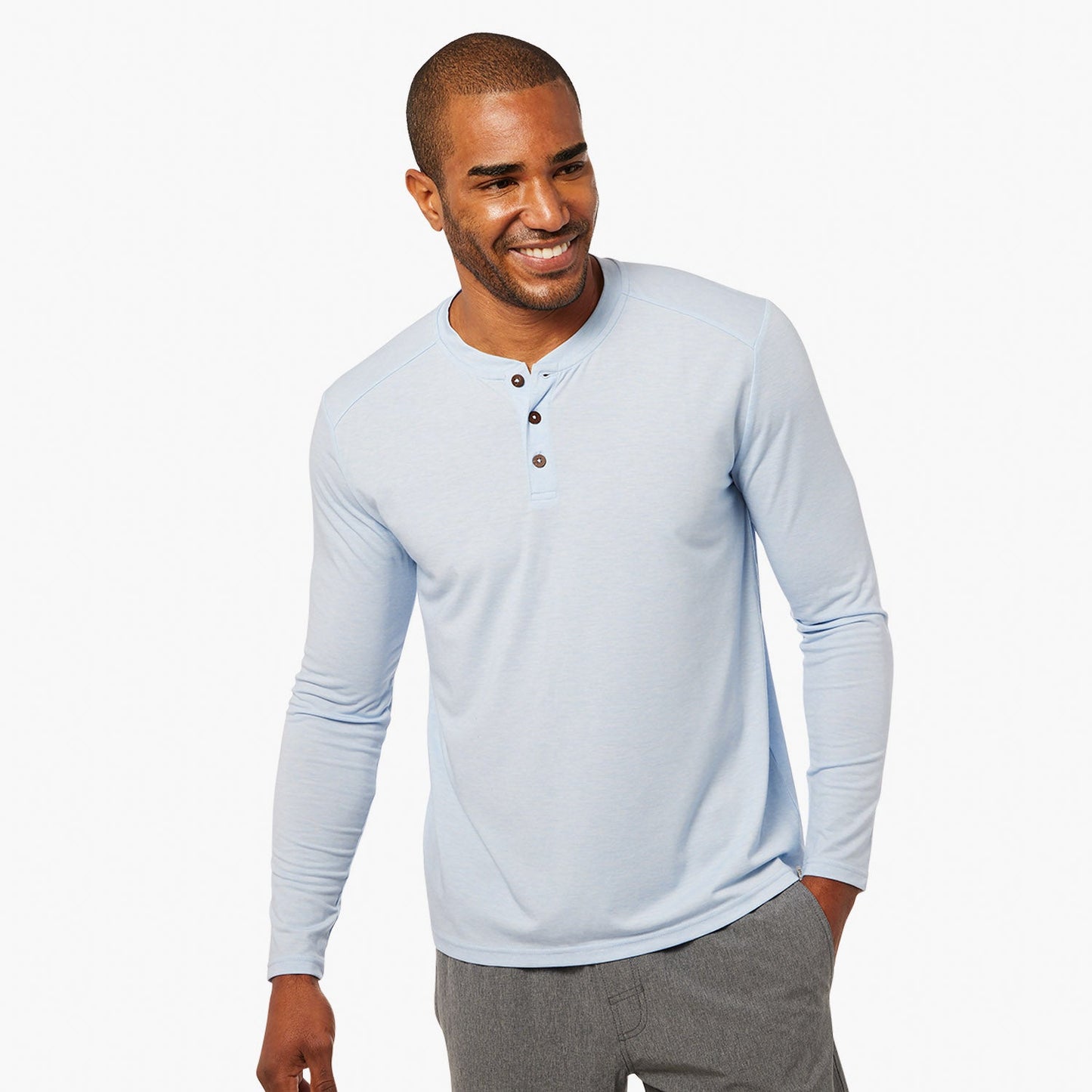 Fair Harbor Men's The Seabreeze Henley - Blue Glow - FINAL SALE