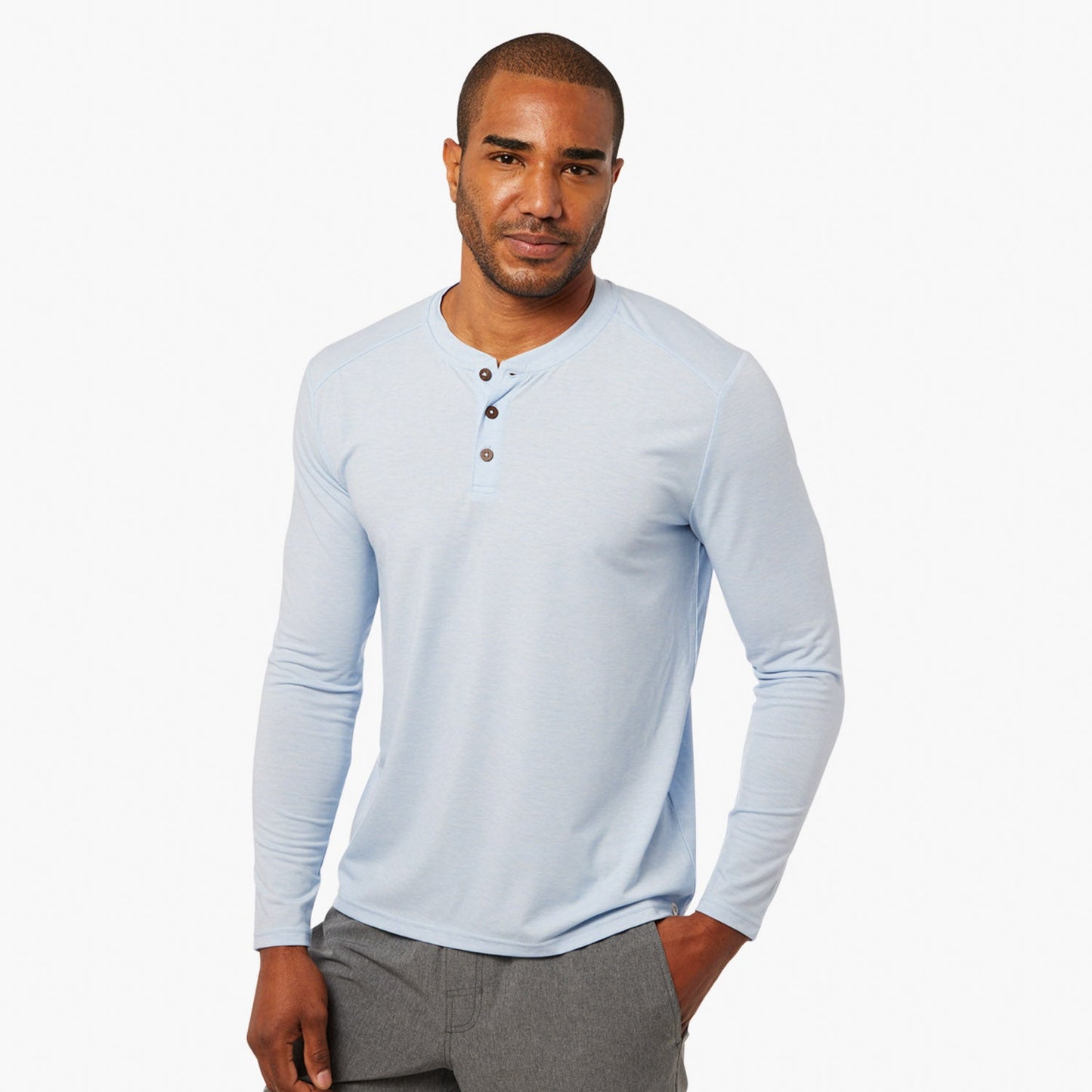 Fair Harbor Men's The Seabreeze Henley - Blue Glow - FINAL SALE