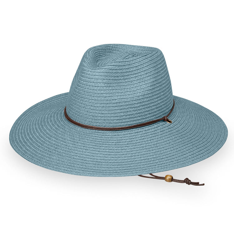Wallaroo Women's Sanibel Packable Sun Hat UPF 50+ - Cornflower Blue