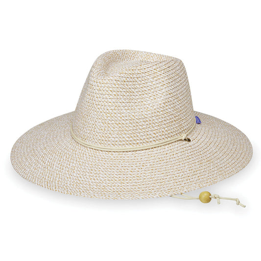 Wallaroo Women's Sanibel Packable Sun Hat UPF 50+ - White Beige