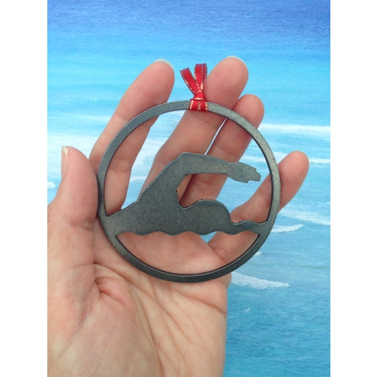 Burke Metal Work Swimming Ornament