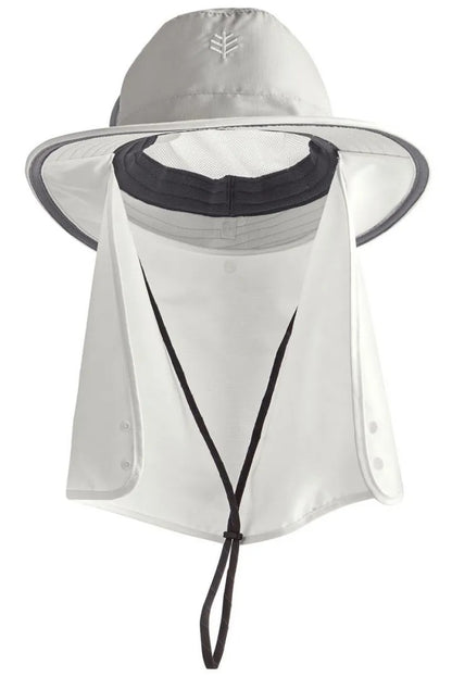 Coolibar Women's Convertible Boating Hat UPF 50+ - Light Grey