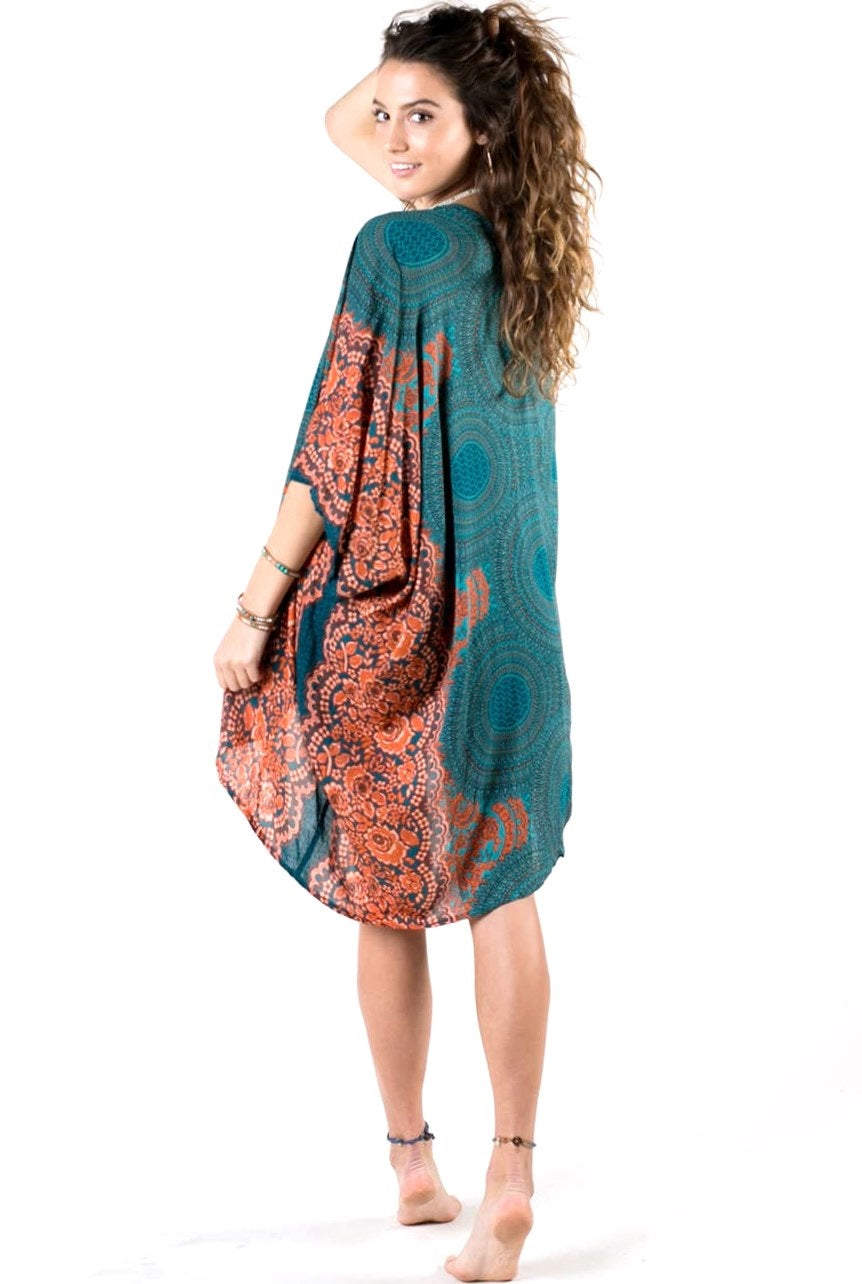 Lotus and Luna Kimono Coverup - Lahaina Mandala