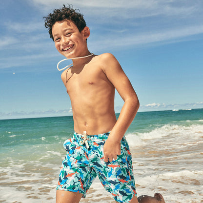 Fair Harbor Kid's Anchor Swim Trunks Boardshort - Reef Sharks
