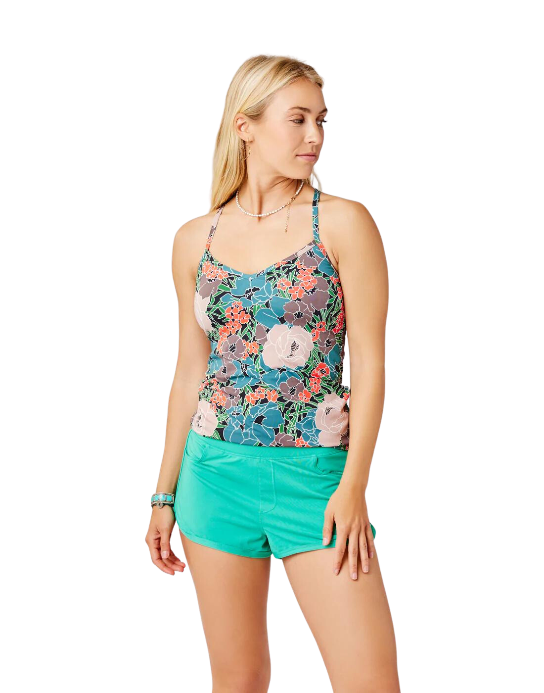 Carve Designs Stinson Racerback Tankini Top - Jardin - FINAL SALE!