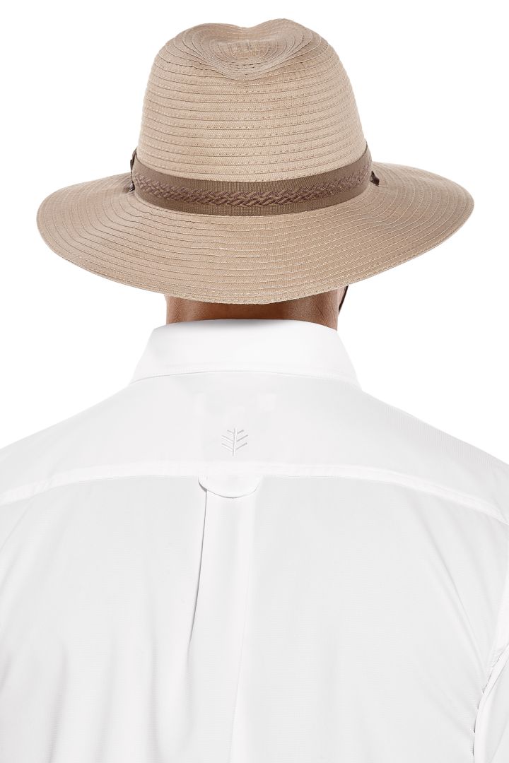 Coolibar Men's Galileo Packable Travel Hat UPF 50+ - Khaki