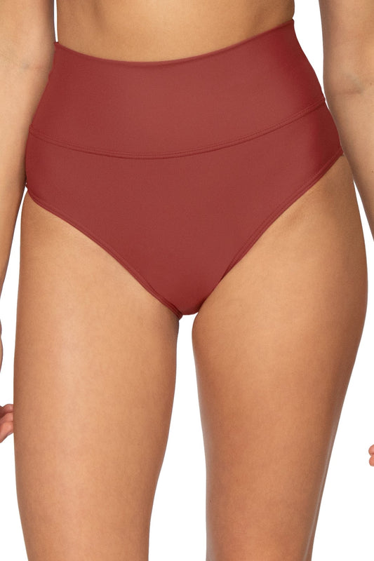 Sunsets Hannah High Waist Bottom - Tuscan Red FINAL SALE