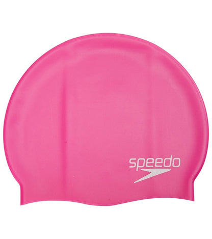 Speedo Junior Solid Silicone Cap - Power Pink