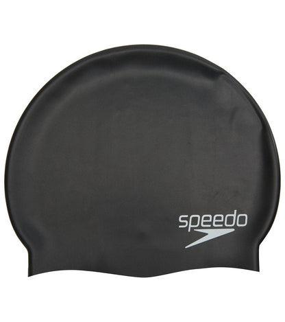 Speedo Junior Solid Silicone Cap - Black