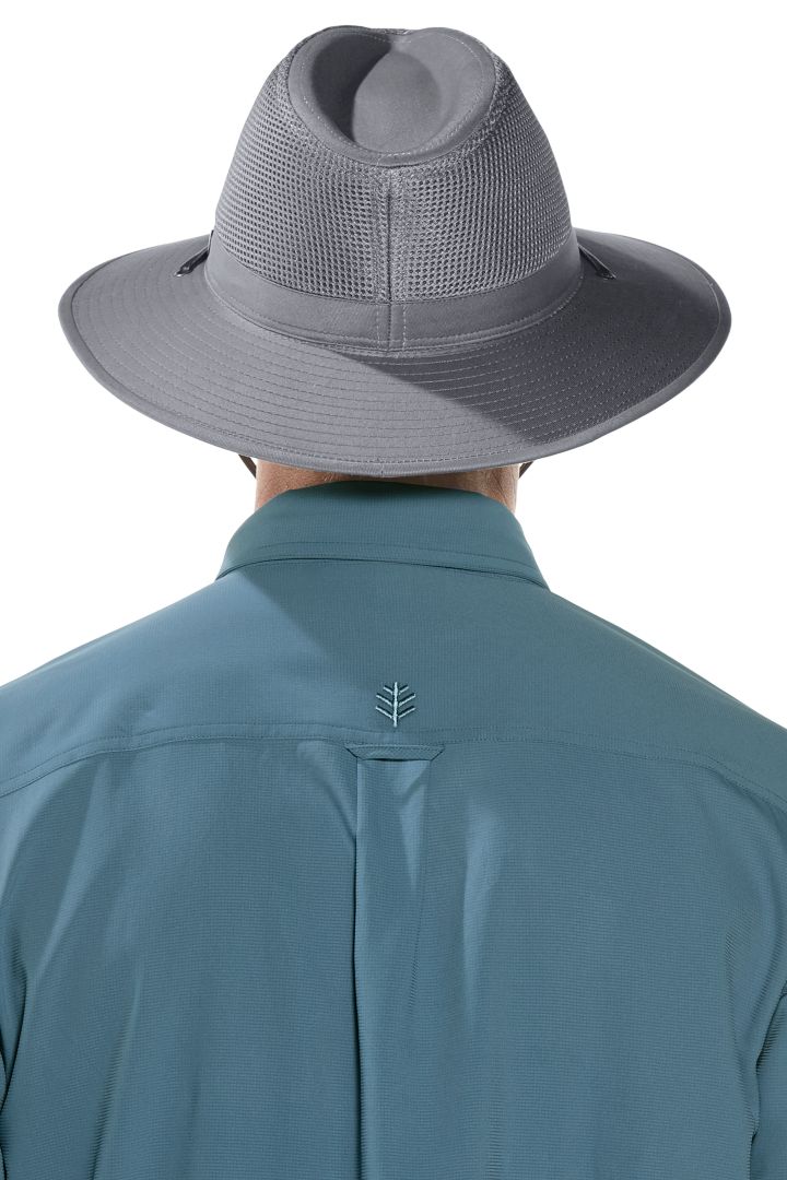 Coolibar Men's Kaden Crushable Ventilated Hat UPF 50+ - Smoke Grey