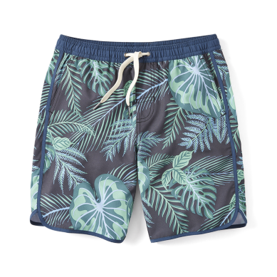 Fair Harbor Kid's Anchor Swim Trunk Boardshort - Navy Evergreen