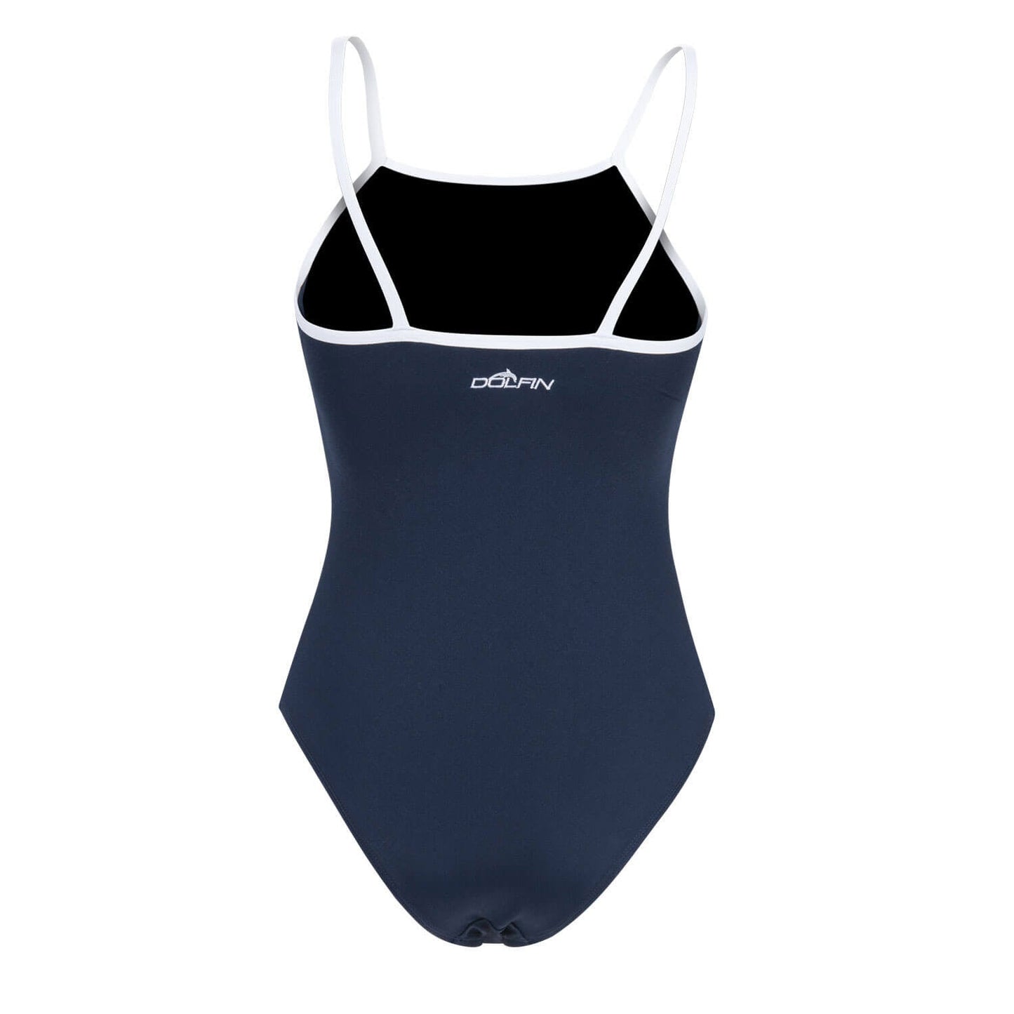 Dolfin Straight Back Moderate Lap Suit One Piece Swimsuit - Navy - FINAL SALE