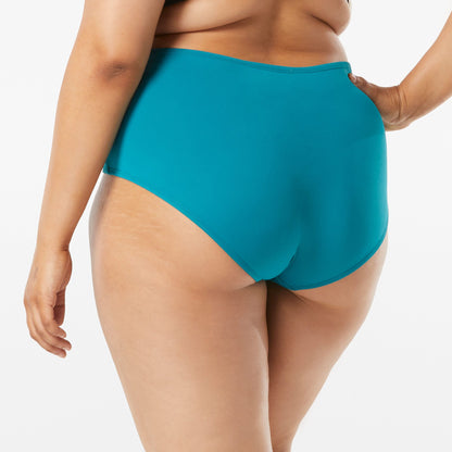 Beach House Plus Chloe Solid High Waist Swim Bottom - Lagoon - FINAL SALE