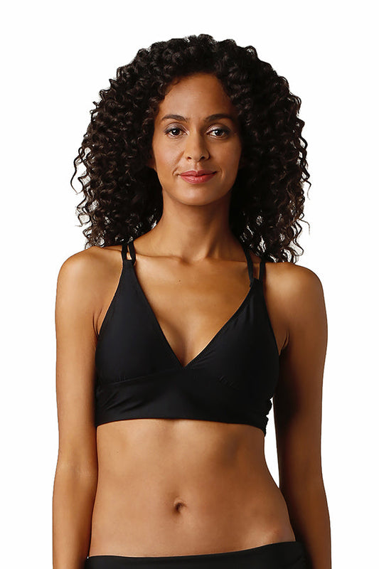 Helen Jon Resort Essentials Solid Retreat Bra Bikini Top - Black