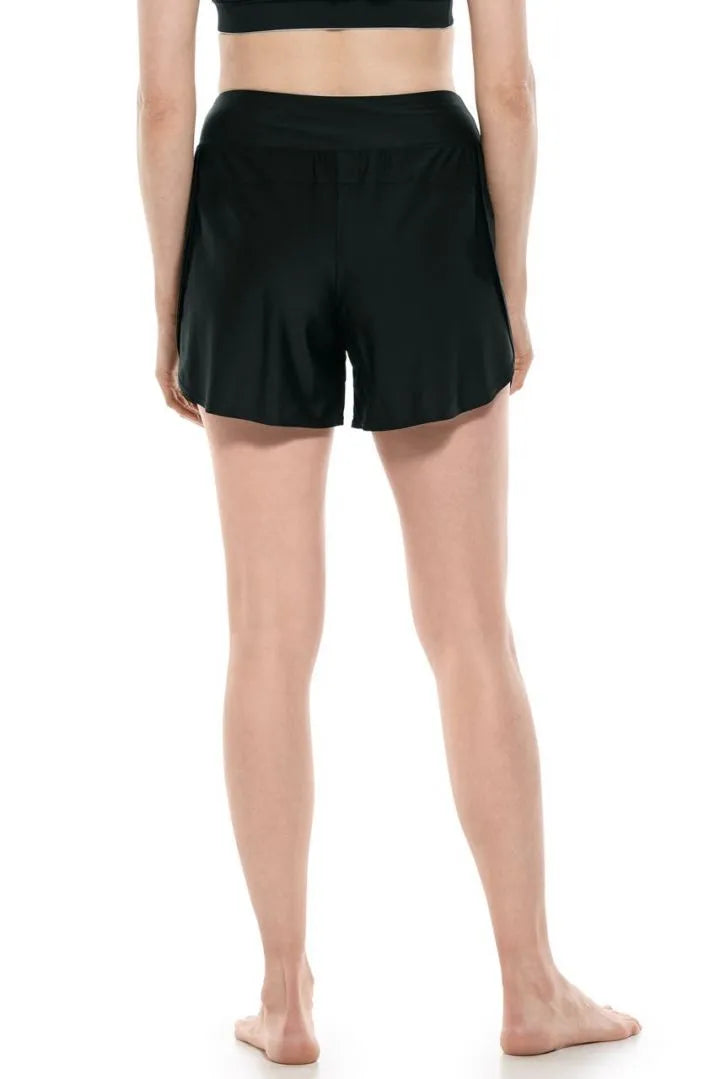 Coolibar Ripple Swim Shorts UPF 50+ - Black