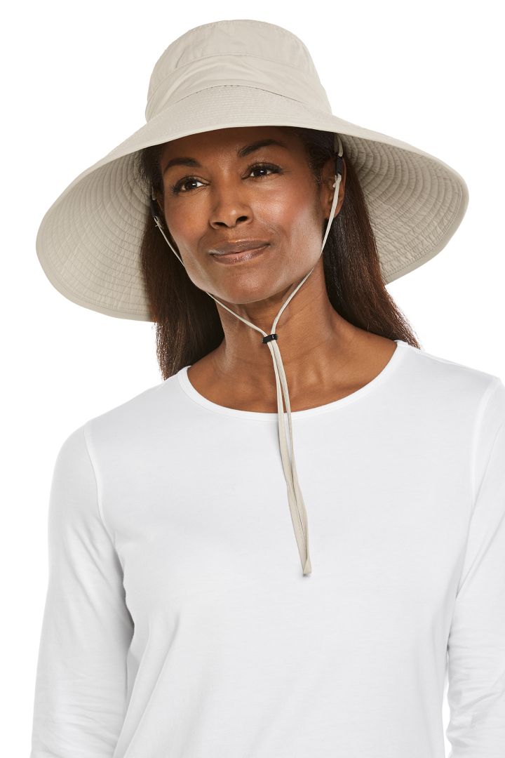 Coolibar Cyd Sand Travel Beach Hat UPF 50+ - Sand