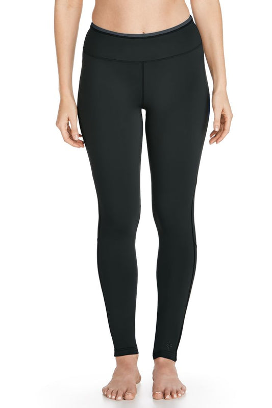 Coolibar Santa Cruz Swim Leggings UPF 50+ - Black