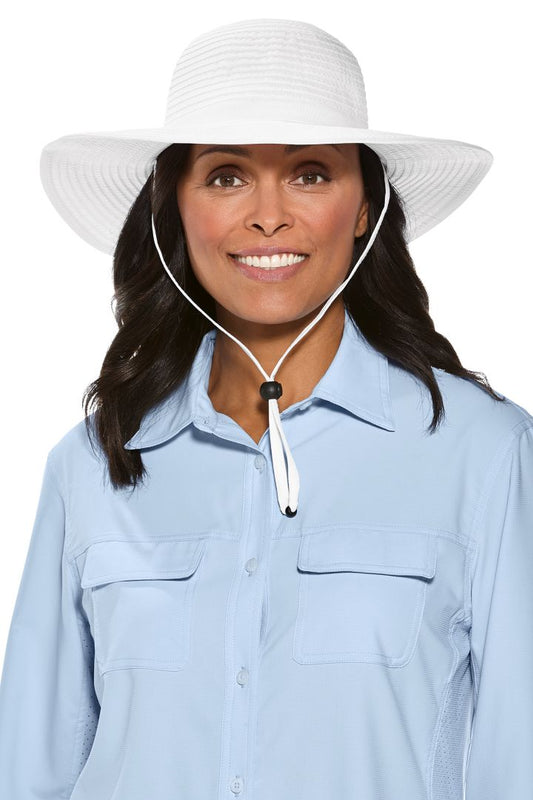 Coolibar Shelly Shapeable Travel Sun Hat UPF 50+ - White