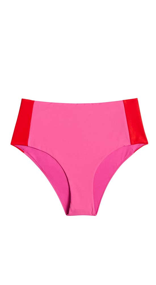 Carve Designs Erin Colorblock Bottom - Fuchsia with Hot Red - FINAL SALE