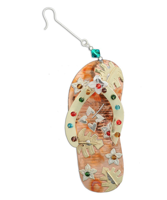 Pilgrim Imports Hibiscus Flip Flop Ornament